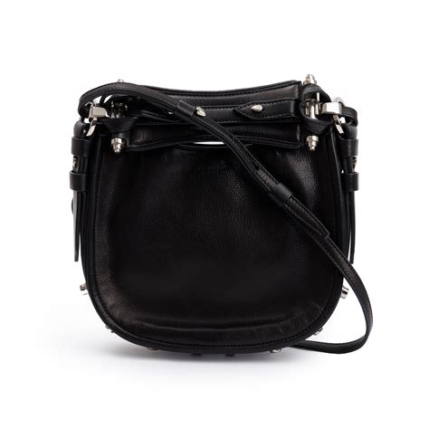 GIVENCHY Calfskin Small Studded Obsedia Hobo Black